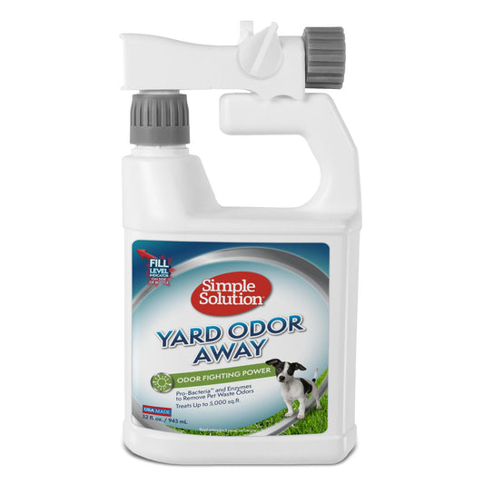 Simple Solution Yard Odor Eliminator Spray, Yard Odor Spray, Deodorizer for Outdoor Surfaces, Outdoor Odor Eliminator, Enzyme Cleaner, 32 oz