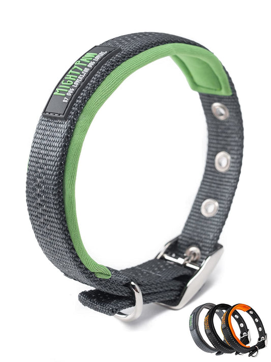Mighty Paw Ultra Soft Dog Collar - Ultimate Comfort with Super Soft Neoprene Padding for Large and Small Dogs - Stay Safe and Visible with Reflective Threading - Fun in All Climates