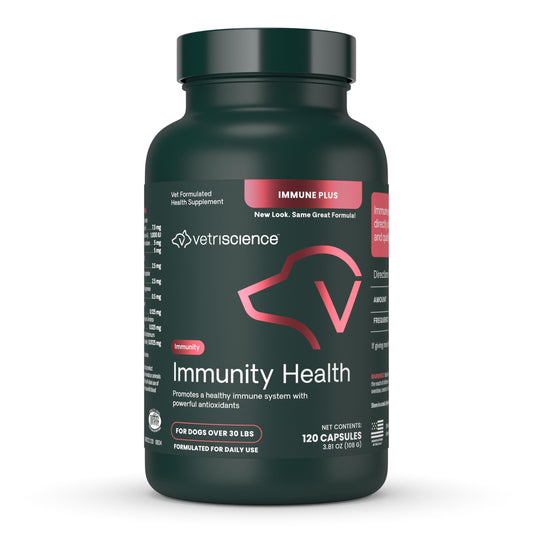 VetriScience Immunity Health Easy-Open Capsules, 23 Antioxidants for Cell Advance, Immune Plus Supplement for Medium to Large Breed Dogs, Immune and Allergy Support, 120 Count