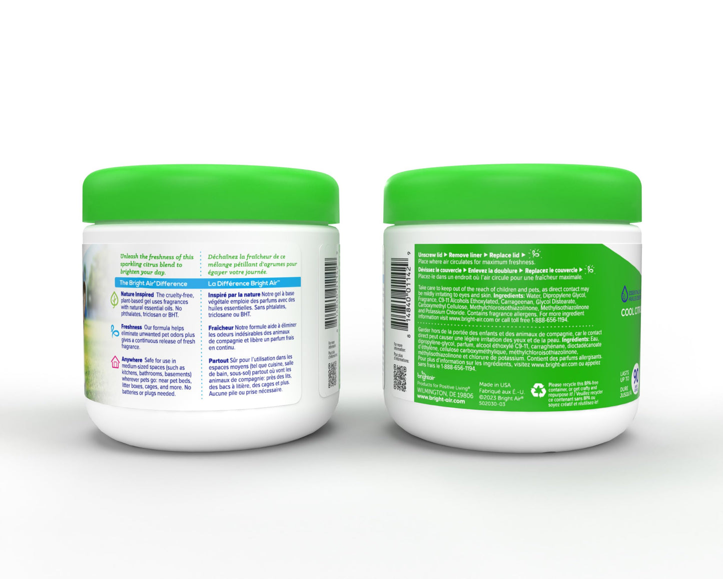 Bright Air 14 oz. Super Odor Eliminator, for Medium-Size Spaces, Cool Citrus Scent, Case of 6, Air Freshener, Natural Essential Oils, Lasts Up to 90 Days Each