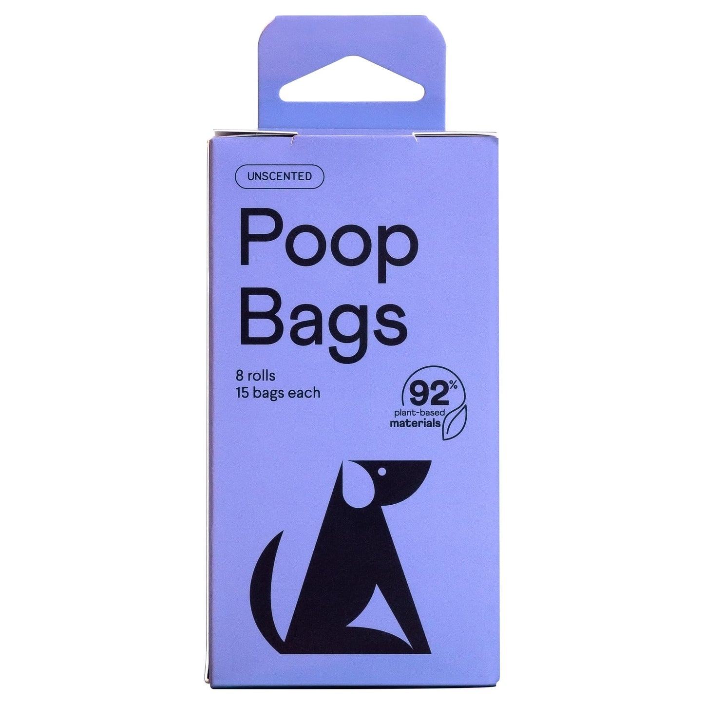 Finn 92% Biobased Poop Bags | USDA-Certified BioPreferred Product | Made from 92% Plant-Based Materials / 8% PE | Unscented Dog Waste Bags, Set of 120