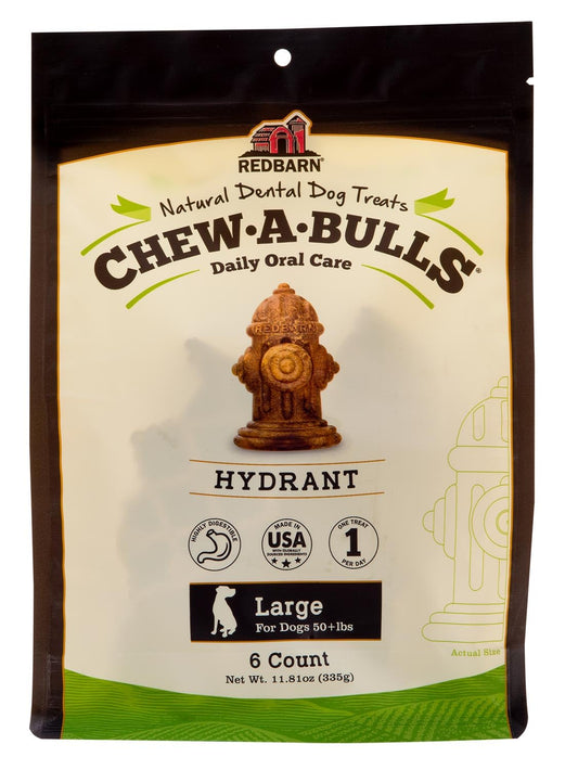 Redbarn Chew-A-Bulls (Size: Large, Shape: Hydrant, 6-Count (Pack of 1))