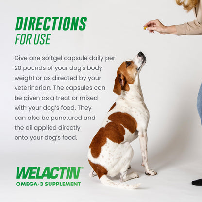 Nutramax Welactin Canine Soft Gel - 120 ct