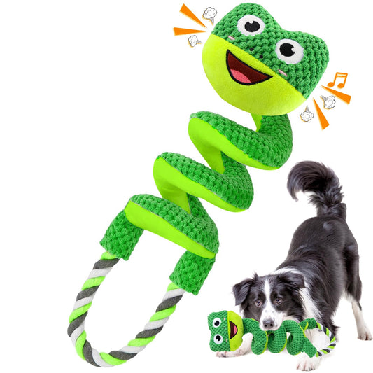 VIWIK Interactive Plush Squeaky Toys for Large, Medium, Small Dogs - Smart Breed Puppy Toys for Boredom, Tug of War, Teething