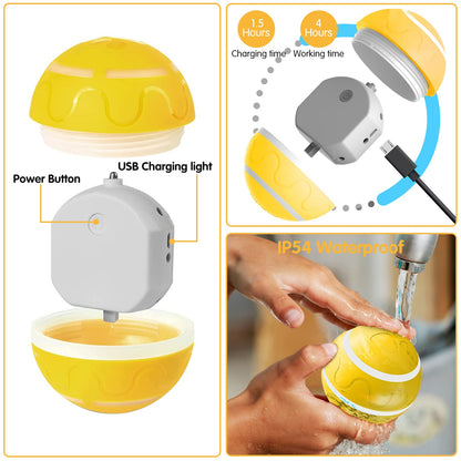 VIWIK Interactive Dog Toys with Remote Control and LED Flash Light,【2023 Newest】 Motion Activated Rolling Ball Toys for Dogs, USB Rechargeable Dog Balls Toy for Puppy, Small, Medium Dogs/Cats