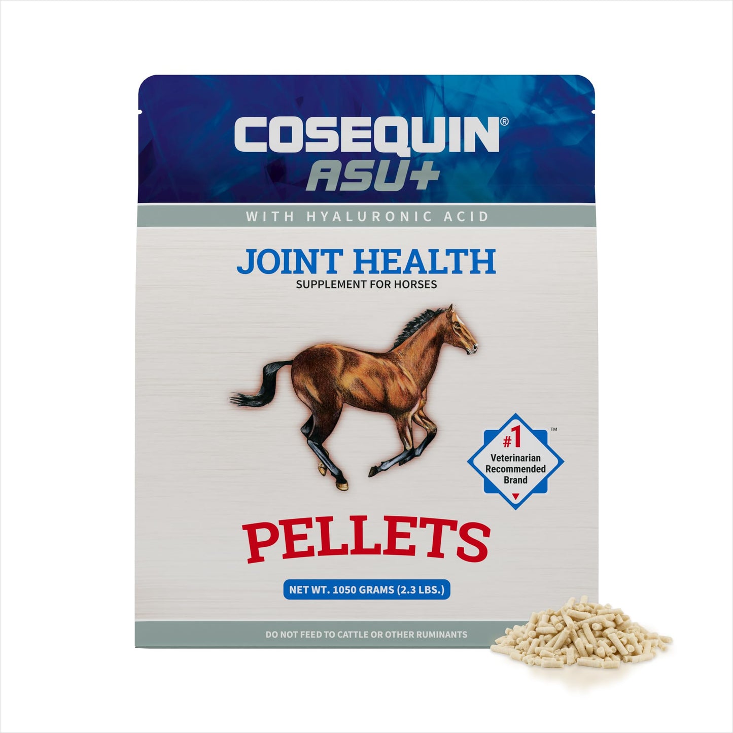 Nutramax Cosequin ASU Plus Joint Health Supplement for Horses - Pellets with Glucosamine, Chondroitin, MSM, ASU, ALA, and Hyaluronic Acid, 1050 Grams