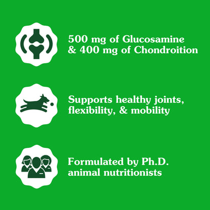 Greenies Supplements Hip and Joint Supplements for Dogs, Chicken Flavor, 6.08 oz. 30-Count