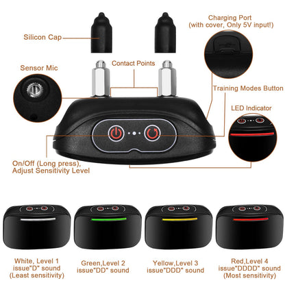 VIWIK Dog Bark Collar for Large Medium Small Dogs, Smart Bark Collar, Rechargeable Anti Barking Collar Dog Training with 4 Adjustable Sensitivity, Beep, Vibration and Shock Automatic Bark Collars