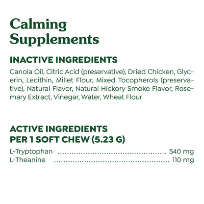 Greenies Supplements Calming Chews for Dogs Chicken Flavor, 7.3 oz. Container of 40 ct.