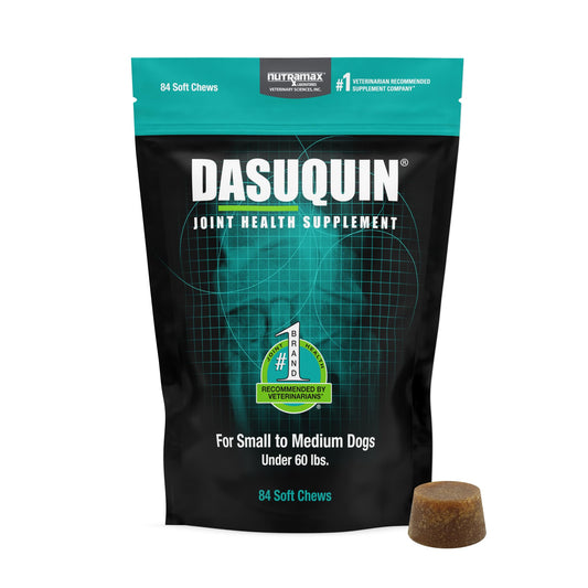 Nutramax Laboratories Dasuquin Joint Health Supplement for Small to Medium Dogs - With Glucosamine, Chondroitin, ASU, Boswellia Serrata Extract, Green Tea Extract, 84 Soft Chews