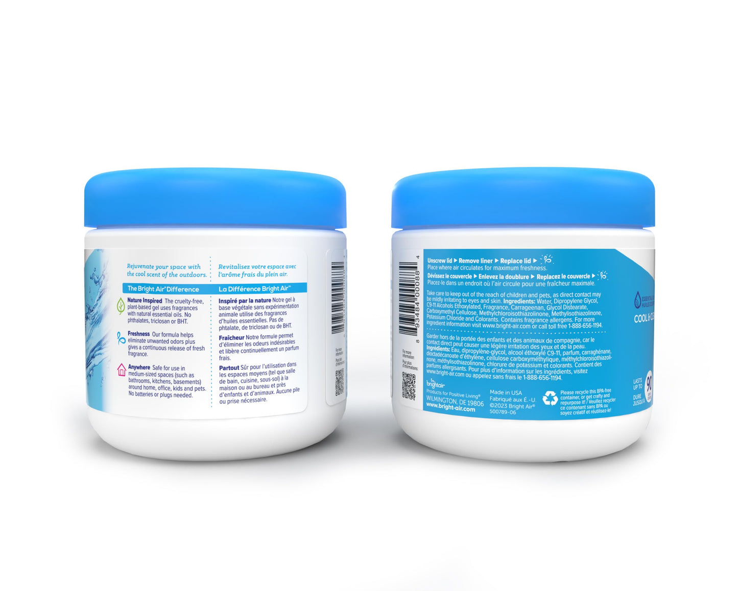 Bright Air 14 oz. Super Odor Eliminator, For Medium-Size Spaces, Cool & Clean Scent, Case of 6,Air Freshener, Natural Essential Oils, Lasts Up to 90 Days Each