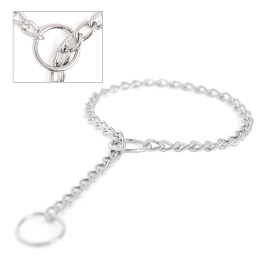 Mighty Paw Slip Collar - Stainless Steel - Weather Resistant - Tarnish Proof - Durable Chain Dog Choke Collars - No Pull Dogs Training - Strong and Premium - Metal Chain (16")