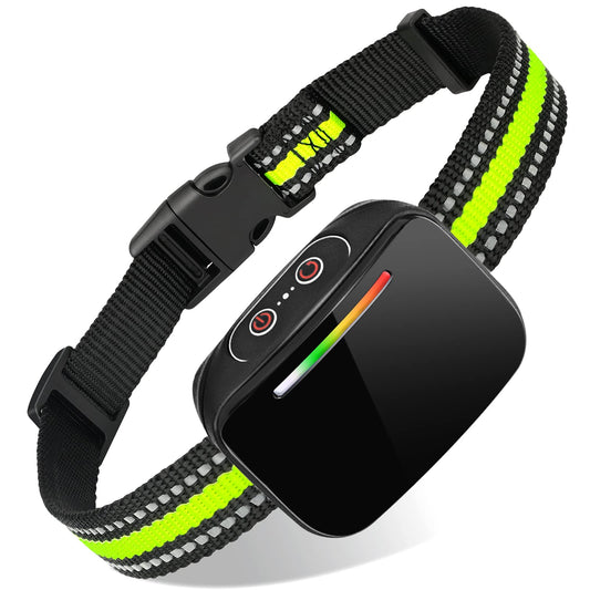 VIWIK Bark Collar for Large Medium Small Dogs, Rechargeable Smart Dog Bark Collar with Beep Vibration and Shock, Anti Barking Collar Dog Training with 4 Adjustable Sensitivity, Automatic Bark Collars
