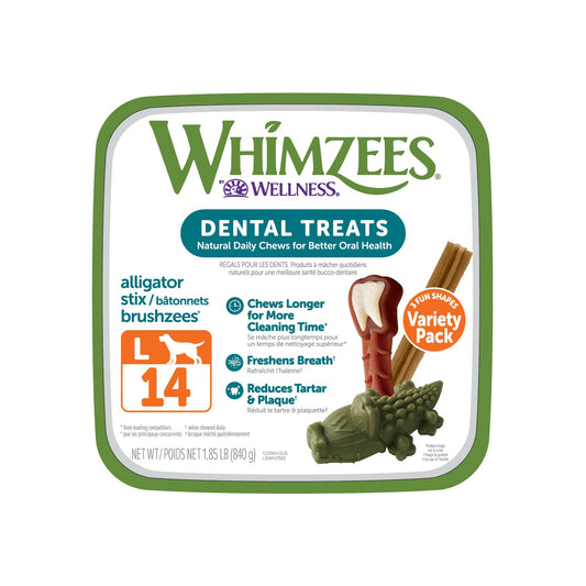 Whimzees Variety Value Box Large NET WT 29.6 OZ (14 pieces)