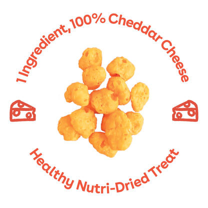 Pupford Cheese Crunchies, All-Natural, Healthy, Freeze Dried, Single-Ingredient Treat for Dogs & Puppies (Cheddar, 7.50 oz)