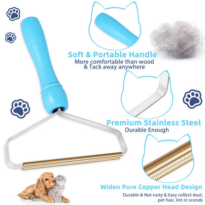 VIWIK Dog Hair Remover and Cat Hair Remover for Clothes, Cleaner Pro Pet Hair, Lint Remover, Lint Cleaner Pro, Lint Shaver, Portable Fur Remover Tool for Clothes Rugs, Carpet Rake (1PCS-Grey)