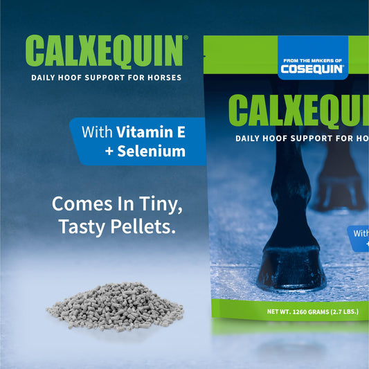 Nutramax Calxequin Pellets Daily Hoof Support for Horses with Biotin, Vitamin E, & Selenium, 1260 Grams, from The Makers of Cosequin