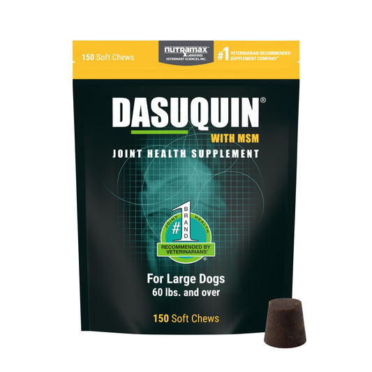 Nutramax Laboratories Dasuquin with MSM Joint Health Supplement for Large Dogs - With Glucosamine, MSM, Chondroitin, ASU, Boswellia Serrata Extract, and Green Tea Extract, 150 Soft Chews