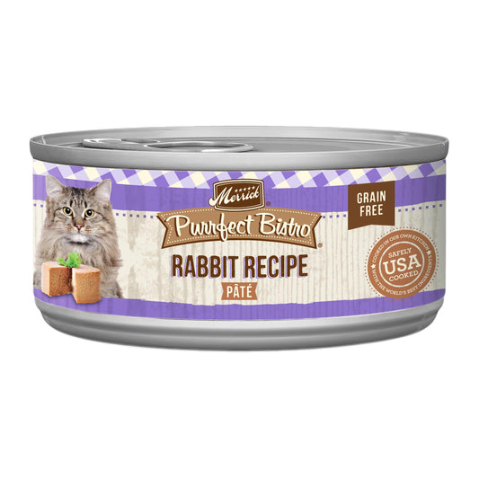 Merrick Purrfect Bistro Grain Free Wet Cat Food Rabbit Recipe Pate - (Pack of 24) 5.5 oz. Cans