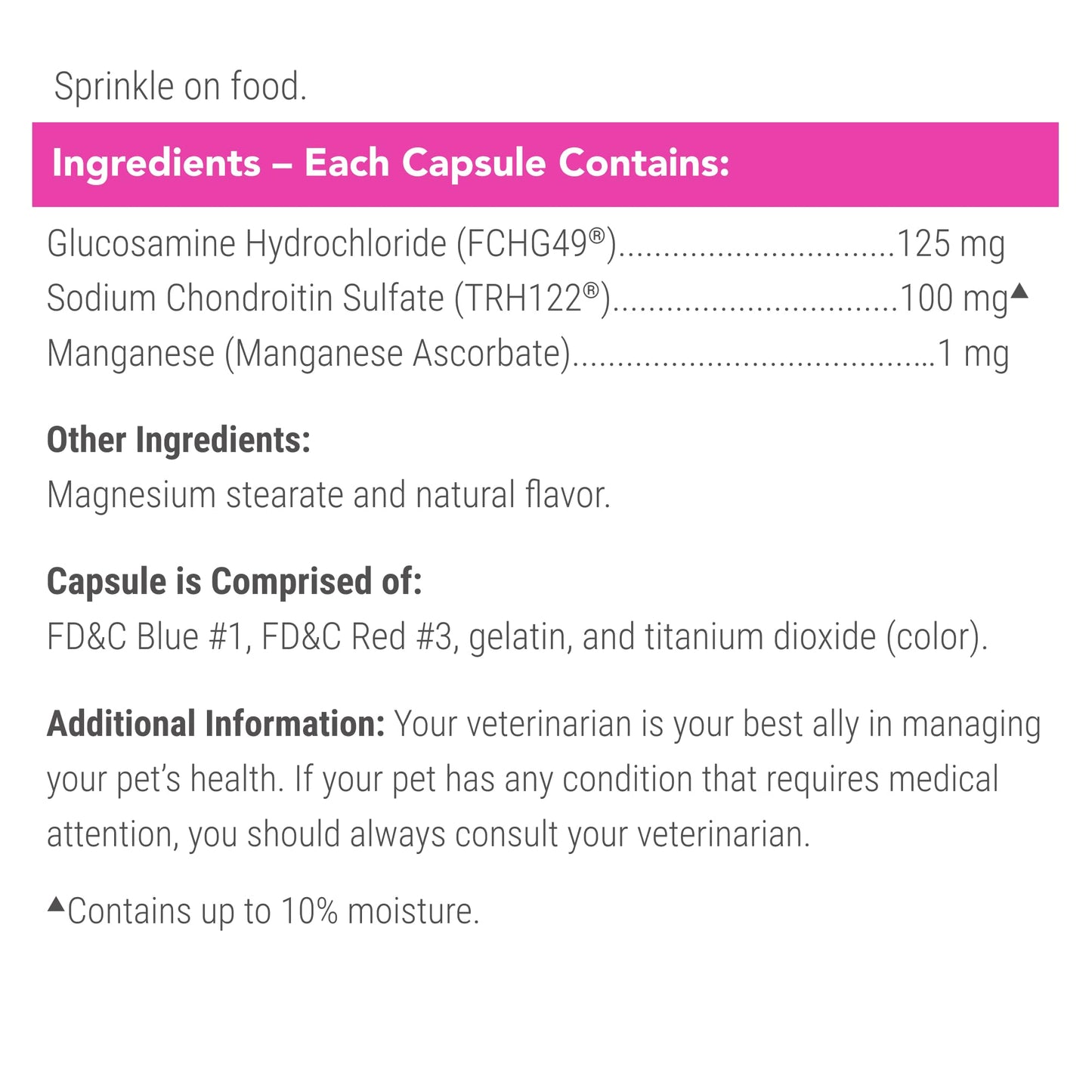 Nutramax Laboratories Cosequin 30 ct Sprinkle Capsules for Cats, 30-count