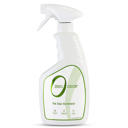 Zero Odor - Pet Odor Eliminator for Strong Odor, Eliminate Air & Surface Odors – Patented Molecular Technology Best For Carpet, Furniture, Beds Smell Great Again (Over 400 Sprays Per Bottle)