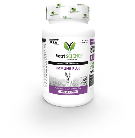 VetriScience Immunity Health Easy-Open Capsules, 22 Antioxidants for Cell Advance, Immune Plus Supplement for Small Breed Dogs, Immune and Allergy Support, 60 Count