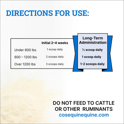 Nutramax Cosequin ASU Joint Health Supplement for Horses - Powder with Glucosamine, Chondroitin, ASU, and MSM, 500 Grams