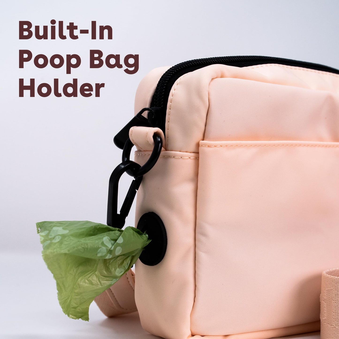 Pupford Carry Bag and Training Treat Pouch, Zipper Closure, Magnetic Treat Pouch (Brown)