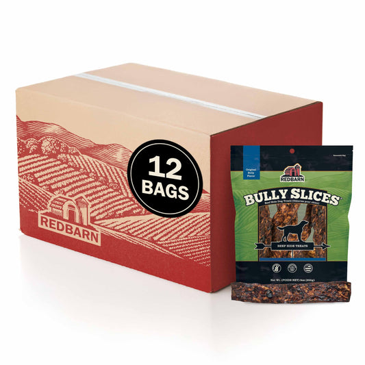 Redbarn Pet Products Bully Slices for Dogs Original Bully Natural Dental Treats 12 Bags