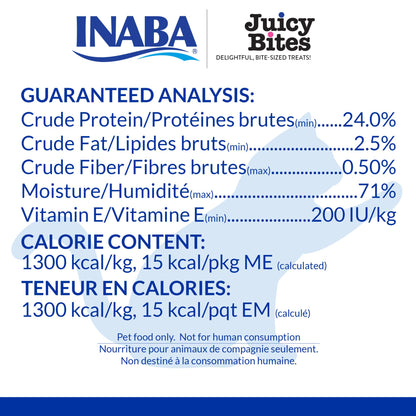 INABA Juicy Bites Grain-Free, Soft, Moist, Chewy Cat Treats with Vitamin E and Green Tea Extract, 0.4 Ounces per Pouch, 18 Pouches (3 per Bag), Scallop and Crab