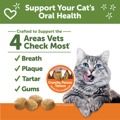 WHIMZEES Wellness Cat Dental Treats, Natural Chews, Chicken Flavor, (4.5 Ounce Bag)