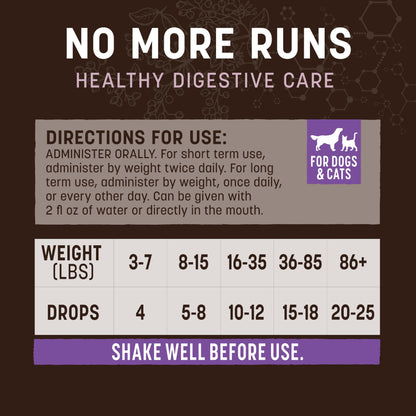 Earth Animal Herbal Remedies | No More Runs | 2 fl oz