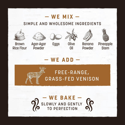 Earth Animal No Hide Strips Venison Flavored Natural Treats | No Rawhide | Quick & Thin Dog Chews | 1.5 Oz