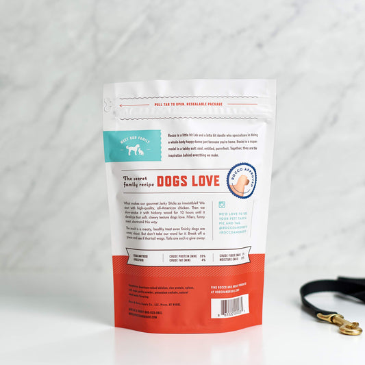 Rocco & Roxie - Jerky Dog Treats Made in USA – Puppy Supplies - Healthy Treats for Potty Training - High Value Real Meat Slow Roasted Snacks for Small, Medium and Large Dogs and Puppies - Soft Chews
