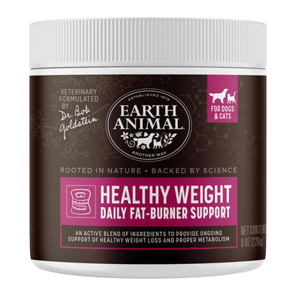 Earth Animal Healthy Weight Nutritional Supplement for Dogs & Cats | Made in The USA with Natural Ingredients | 8 oz