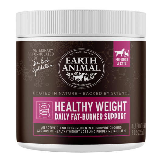 Earth Animal Healthy Weight Nutritional Supplement for Dogs & Cats | Made in The USA with Natural Ingredients | 8 oz