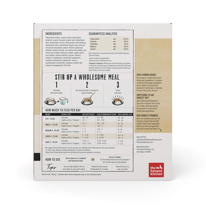 The Honest Kitchen Dehydrated Whole Grain Chicken Dog Food, 4 lb Box