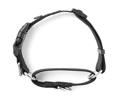Mighty Paw Martingale Nylon Training Collar - Martingale Collar Dog - Limited Slip Design for Controlled Training - Reflective Stitching for Safety - Black Collars - Medium Size