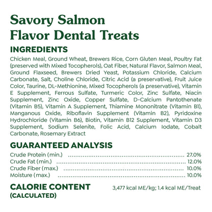FELINE GREENIES Dental Treats, Salmon Flavor, Mega size 4.6 oz
