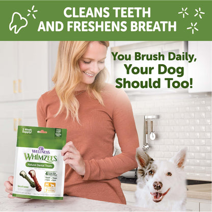 Whimzees Wellness Variety Pack Dog Dental Treats, Natural Chews, Medium Size, (28 Count)