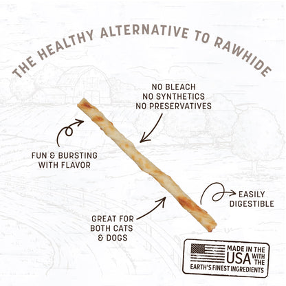 Earth Animal No Hide Stix Beef Flavored Natural Rawhide Free Dog Chews Long Lasting Chew Sticks |Treats for Small Dogs and Cats | Great for Aggressive Chewers 1.6 Oz