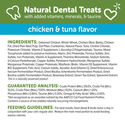 WHIMZEES Wellness Cat Dental Treats, Natural Chews, Chicken and Tuna Flavor, (2 Ounce Bag)
