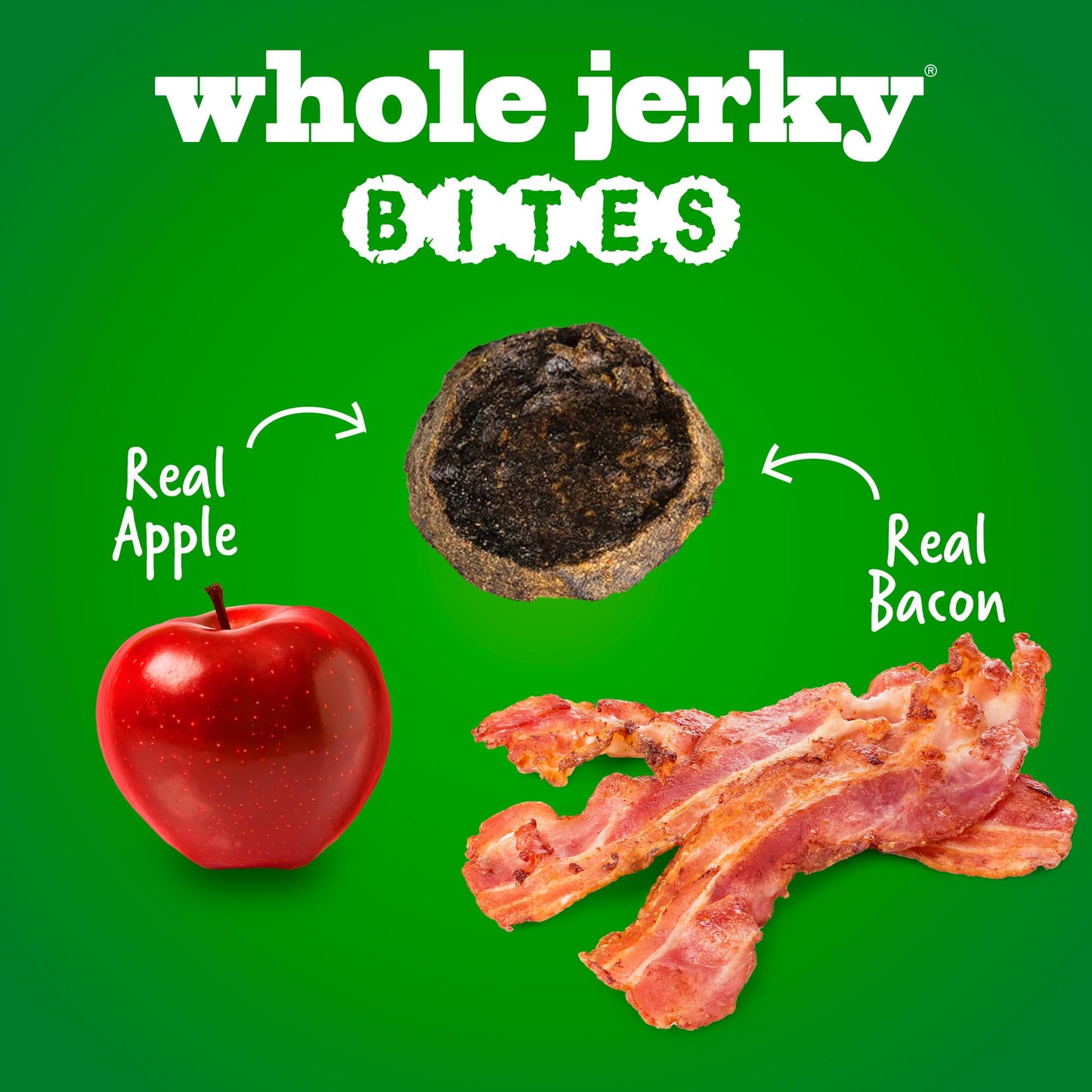 Fruitables Small Dog Treats – Whole Jerky Bites – Healthy Treats – Bacon & Apple Flavor – 5 Ounces