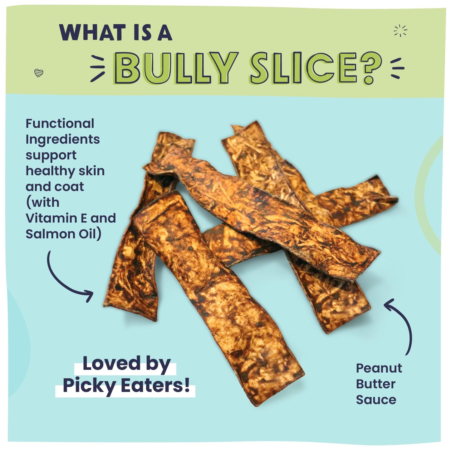 Pawstruck Bully Slices Premium Rawhide Chew Sticks, Peanut Butter Flavor - Low Fat, High Protein, Long-Lasting Treat for Dogs - No Artificial Ingredients - 1 lb Bag - Packaging May Vary