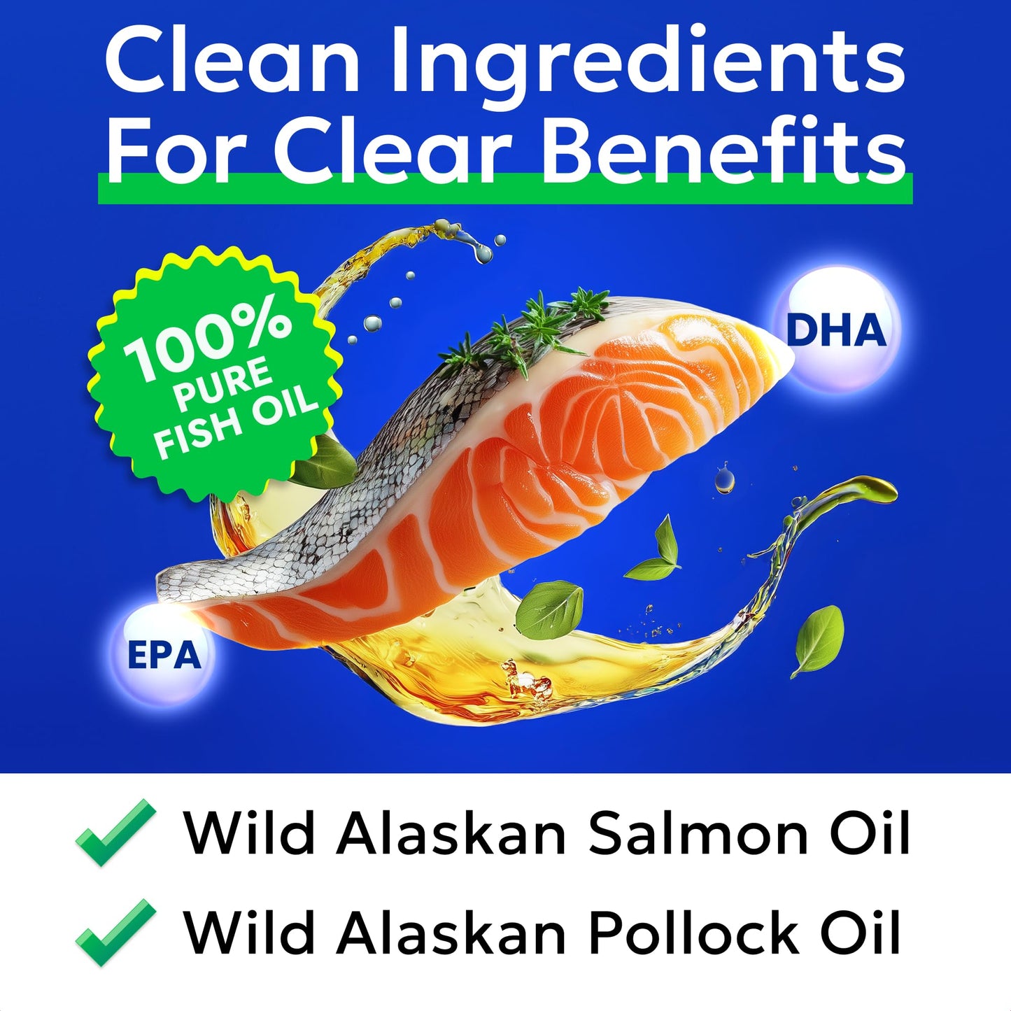 BARK&SPARK Omega 3 Fish Oil for Dogs & Cats - w/Wild Alaskan Salmon Oil for Dogs, Fish Oil Liquid Supplement for Pets, EPA+DHA Fatty Acids, Skin&Coat Support 32 Oz