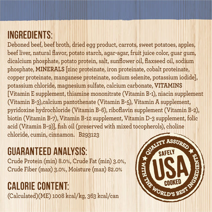 Merrick Grain Free Wet Puppy Food, Premium Soft And Gluten Free Canned Dog Food, Puppy Plate Beef Recipe - (Pack of 12) 12.7 oz. Cans