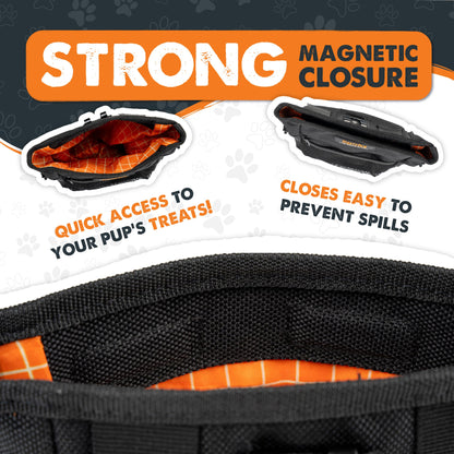 Mighty Paw Dog Treat Pouch | No Spill Magenetic Clasp - Hands-Free Pouches for Training - Pets Training Treat Pouches for Dog Walks - Pet Bags Pouch - Built in Poop Bag Holder