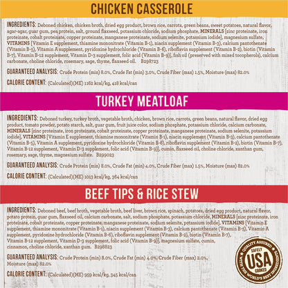 Merrick Kitchen Comforts Wet Dog Food Gravy, Variety Pack Real Meat and Brown Rice Dog Food with Grains - (Pack of 1) 9.5 lb. Cans