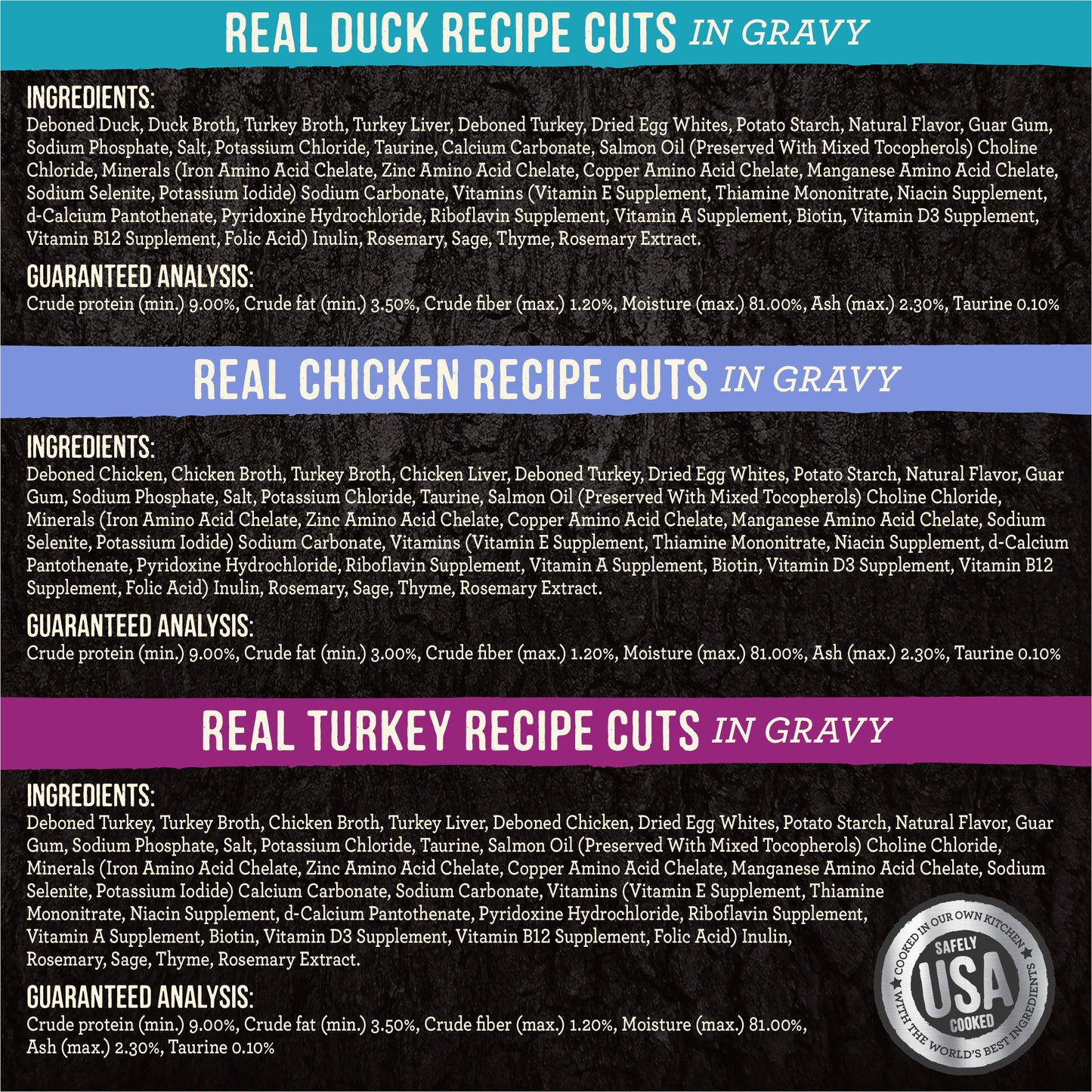 Merrick Backcountry Grain Free Gluten Free Premium Wet Cat Food Variety Pack, Poultry Recipes Cuts with Gravy - (Pack of 12) 2 lb. Pouches