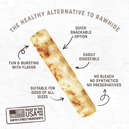 Earth Animal No Hide Strips Venison Flavored Natural Treats | No Rawhide | Quick & Thin Dog Chews | 1.5 Oz